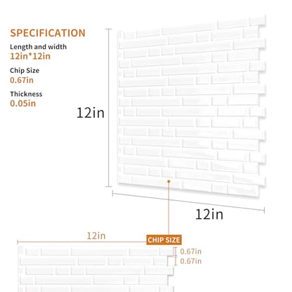 Yipscazo 10 Sheets Peel and Stick Backsplash for Kitchen,12''x12'' Waterproof Stick on Backsplash Smart Tiles for Bathroom,Removable Self Adhesive Wall Tiles (White Washed) - color: White Washed