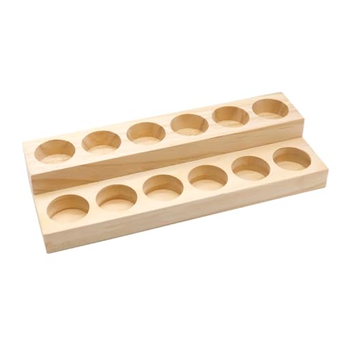Essential Oil Display Stand Solid Wood Essential Oil Holder with 2 Tier Display Organizer Essential Oils Box Organizer Storage Rack for Organizing Displaying Holds 12 Bottles Shelves for Oil - style: 2 Layers