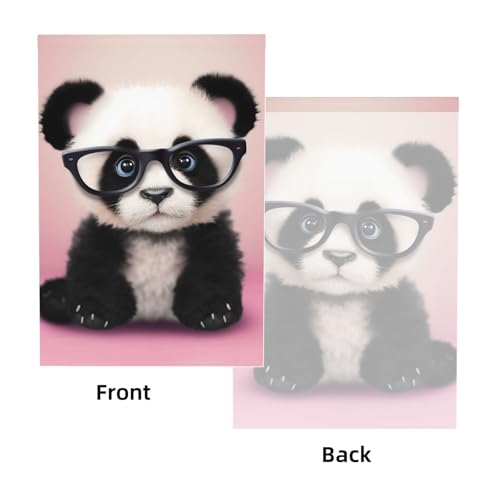 Baby Panda with Glasses Backdrop Background for Photography 5x7ft Photobooth Professional Photo Backdrop Curtains Video Photography Studio Photo Backgrounds Banner Booth Background Screen Parties - color: Baby Panda With Glasses