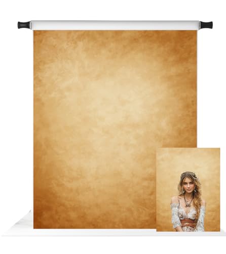 Kate 5x7ft Yellow Photography Backdrop Abstract Yellow Headshot Portrait Backdrops Old Master Background Photo Studio Props - color: Yellow, size: 5x7ft