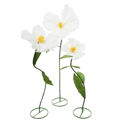Giant Flowers for Decoration, 5.9ft Large Artificial Flower for Wedding Reception Birthday Halloween Party Background Baby Shower Shop Window Display Photography Props Home Décor (White) - color: White