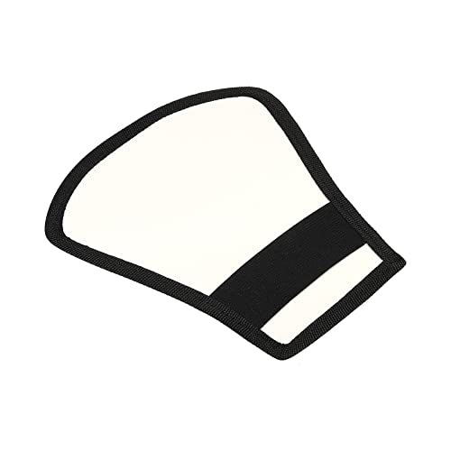 Flash Diffuser Reflector, 2-Sided Flexible Bend Bounce Reflector with Elastic Strap for Flashlight Photography Camera Speed Light, Silver White