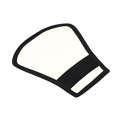 Flash Diffuser Reflector, 2-Sided Flexible Bend Bounce Reflector with Elastic Strap for Flashlight Photography Camera Speed Light, Silver White