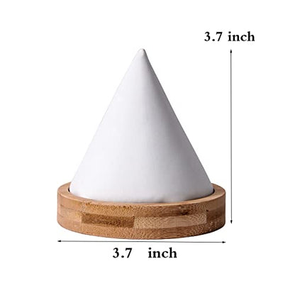 Pangkeep Bamboo Cone Bracelet Display Stand for Show Selling (White) - color: White