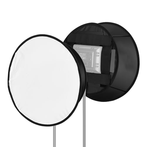 YN45-1 45cm/18in Round Softbox Diffuser Collapsible with Carrying Bag for YONGNUO YN300/YN300 II/ YN300 III/ YN300 IV LED Video Light