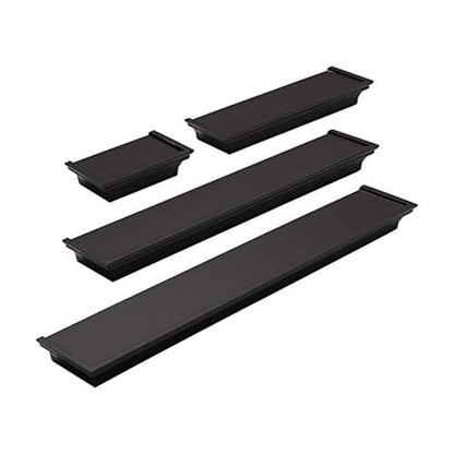 MELANNCO Floating Wall Shelves for Bedroom, Living Room, Bathroom, Kitchen, Nursery, Set of 4, Espresso, 4 Count - color: Espresso, size: Set of 4 (24, 20, 12, 6 Inch), style: Arlington