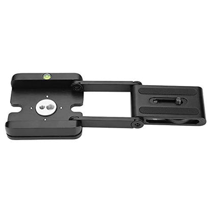 Z Flex Quick Release Plate, Black CNC Machined Aluminum Z Flex Tilt Head Folding Quick Release Plate Stand Mount for Tripod Camera Stabilizer, 3kg Stand Load Bearing
