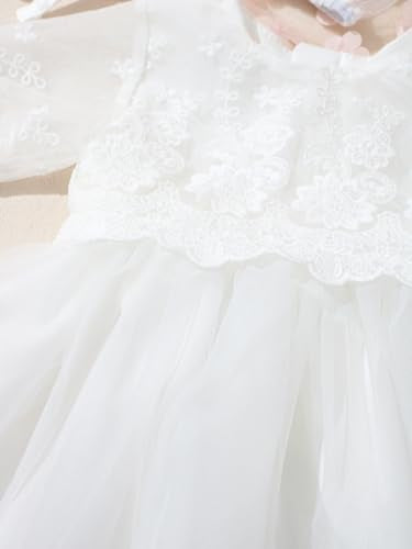 Ylsteed Newborn Photography Outfits Girls Newborn Photography Props Baby Girls Lace Romper with Tulle Skirt Infant Photo Shoot Outfits Photo Props - color: 2699-White
