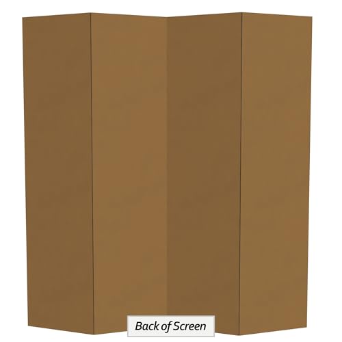 6 ft. Tall White Temporary Cardboard Folding Screen - 4 Panel - size: 6 ft Tall - 4 Panel