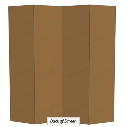 6 ft. Tall White Temporary Cardboard Folding Screen - 4 Panel - size: 6 ft Tall - 4 Panel