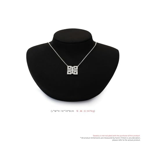 Microfiber Jewelry Bust Display Necklace Pendant Microfiber Jewelry Necklace Display Stand for Showcase(Black) - color: Black