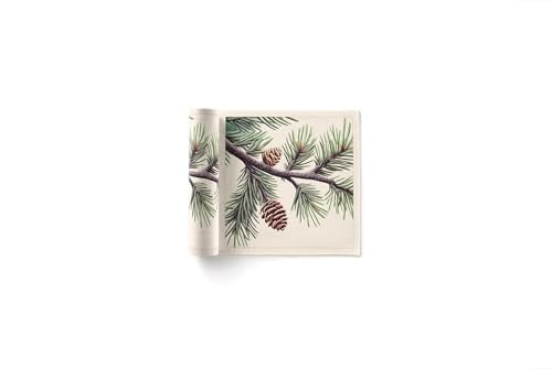 MY DRAP Pine Cone Recycled Cotton Luncheon Napkins – 12 Units | Reusable up to 6 Times or Single-Use Biodegradable | Eco-Friendly Holiday Napkins for Winter Meals - color: Recycled Pine Cone