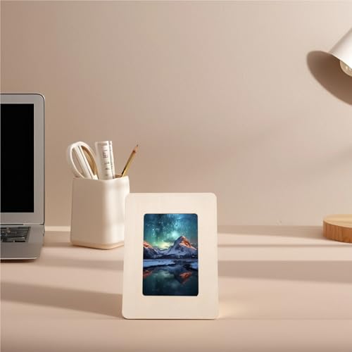 Unfinished Wood Frames 10Pcs Children's DIY Photo Frames Unfinished Wood Small Paintable Picture Creative Craft Kits for Kids Artwork Display