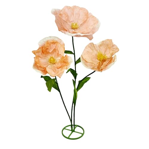 Giant Flowers for Decoration, 5.9 ft Large Artificial Flowers indoor/Outdoor, Giant Paper Flowers for Wedding, Birthday, Easter Party, Mother's Day Backdrop, Shop Window, Photography Props - color: Champagne, size: 1 Base