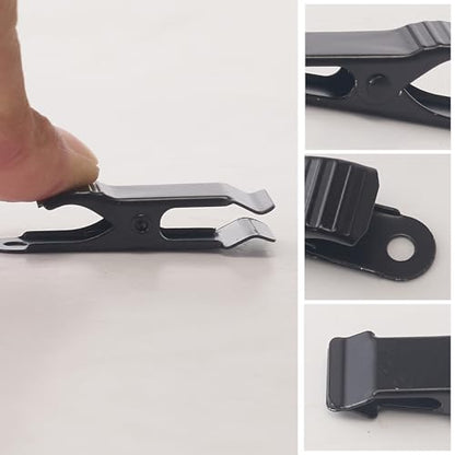 alligator clips small clamps mini Metal with smooth jaw and 5/16 Inch Capacity for crafts Home Office Use - color: Black