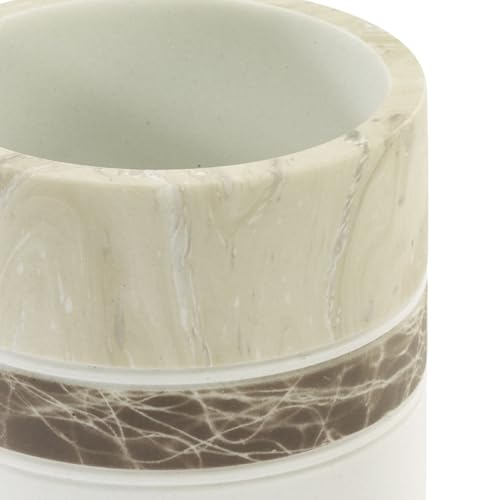 Izod – Tumbler, Hand-Painted Resin with Marble Detail, Modern Home Decor – Perfect for Holding Toothbrushes and Bathroom Essentials (Tidal) - size: Tumbler