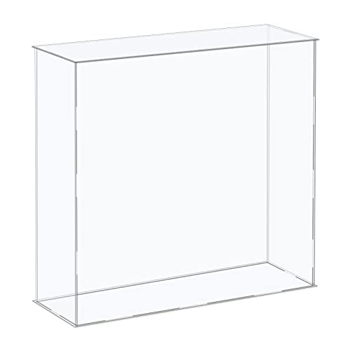 MECCANIXITY Acrylic Display Case Plastic Box Cube Storage Box Clear Assemble Showcase 16.1x4.3x14.1 Inch for Collectibles - size: 16.1x4.3x14.1 Inch