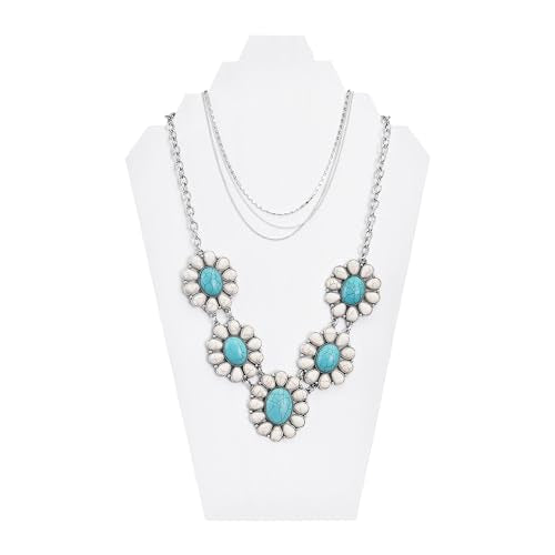 Ikee Design 2pcs Set Wood Jewelry Display Bust with Easel for 3 Necklaces, Wash White Color, ‎8.3" W x 4.3" D x 13" H - color: Wash White