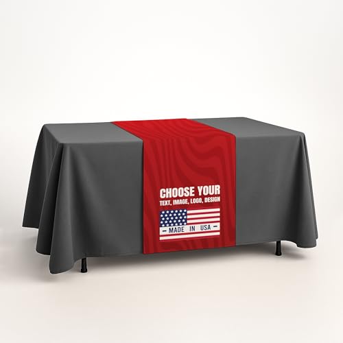 Custom Table Runner for Table by BCB Print - Personalized Table Sign with Your Photo, Text or Logo | HD Print Table Runner for Shows & Events | Fast Delivery | Made in USA | Sizes 12"x72" to 36"x72" - color: Table Runner