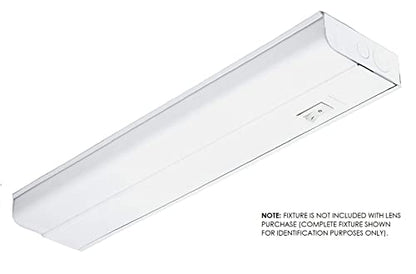 Beam Lighting Under Cabinet Light Cover Replacement | White Ribbed Acrylic Diffuser (for UC8, 24") - size: 24 Inch, style: for UC8