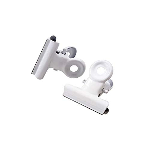 Coideal Small Bulldog Paper Clips White, 30 Pack 0.87 Inch Metal Mini Binder Bull Clips Money Clamps for Tags Bags, Shops, Office and Home Kitchen (22mm) - color: White