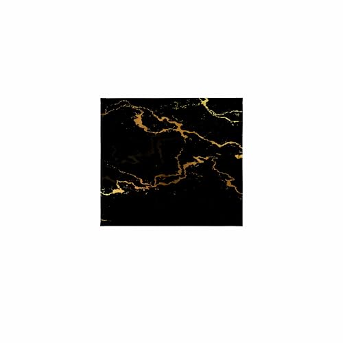 3dRose Image of Black and Yellow Marble Texture, Faux Stone Backdrop 11x12 Wash Cloth for Face and Body - size: 11x12 Wash Cloth for Face and Body