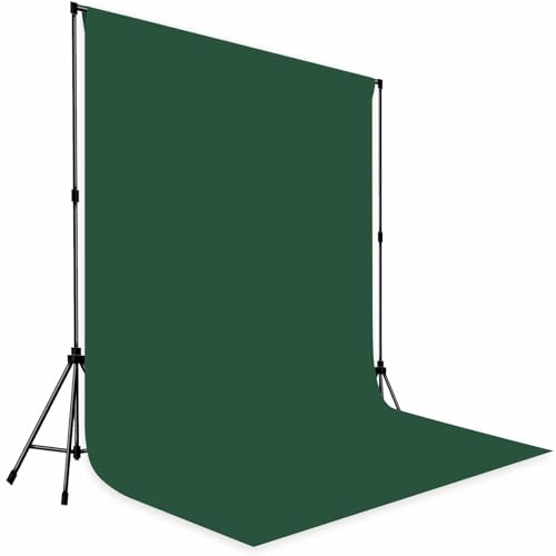 Photo Backdrop Deep Green Background Fabric Professional Photography Solution 6x9ft Seamless Design Eliminate Wrinkles Natural Theme Photography and Flower Background - color: Deep green, size: 6x9ft