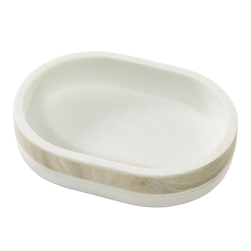 Izod – Soap Dish, Hand-Painted Resin with Color-Blocked Marbled Detail, Perfect for Holding Bar Soap or Sponges on Bathroom & Kitchen Counters (Tidal) - size: Soap Dish