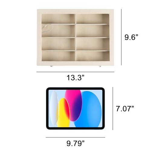 Frebeauty Sunglass Organizer,Velvet Glasses Organizer,8-Slot Sunglasses Tray with Clear Lid,Men's/Women's Sunglasses Box,Sunglass Case,13.3 x 9.6 x 2.2 Inches,Eyeglass/Eyewear Display Tray(Balck) - color: Black, style: With Lid