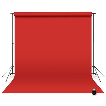 Denny Manufacturing - Seamless Paper Backdrop for Photography, Red Seamless Paper Roll (53 in x 36 ft) Includes Free Roll Black Gaffer Tape (2 in x 13 ft) - color: Red, size: 53 in x 36 ft