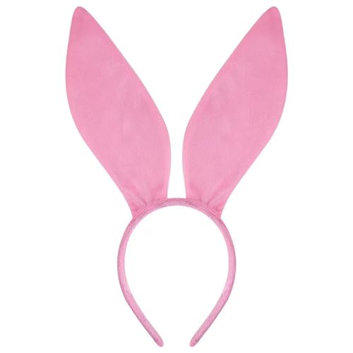 Rabbits Ears Hairband Photo Props Easters Hair Hoop Headband Party Headpiece Dress up Headbands for Music Festival - color: Pink