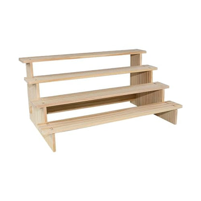 Product Stand, Showcase Fixtures, Wooden Display Riser Shelf Wood Display Shelf for Figures, 4 Layer 40cm - color: 4 Layer 40cm