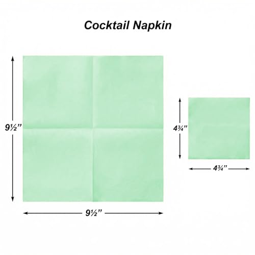 AMERICAN HOMESTEAD Cocktail Napkins - Premium 4.75"x4.75" Disposable Linen-Like Beverage Napkins - Bulk Square Party Bar Serviettes for Weddings, Parties, Events, and Daily Use - 100 Count - Pistachio - color: Pistachio, size: 4.75 x 4.75