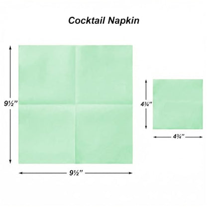 AMERICAN HOMESTEAD Cocktail Napkins - Premium 4.75"x4.75" Disposable Linen-Like Beverage Napkins - Bulk Square Party Bar Serviettes for Weddings, Parties, Events, and Daily Use - 100 Count - Pistachio - color: Pistachio, size: 4.75 x 4.75