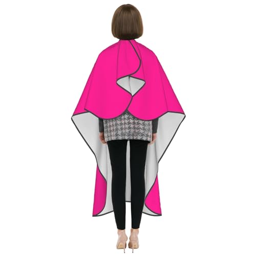 Custom Barber Cape Unisex Salon Hair Cutting Capes Add Your Image Logo Haircut Kit Personalized Stylist Tool - color: Deep Pink
