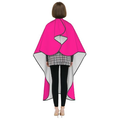 Custom Barber Cape Unisex Salon Hair Cutting Capes Add Your Image Logo Haircut Kit Personalized Stylist Tool - color: Deep Pink