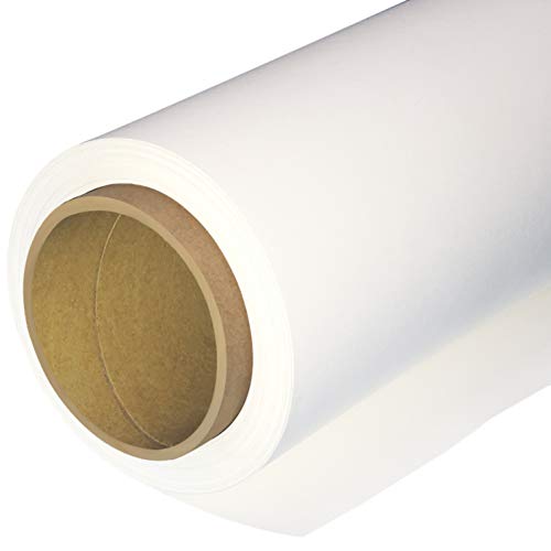 Seamless Photography Background Paper Roll, White Photo Paper Backdrop for Photography, Video and Streaming (107''x36' Artic White) - color: Artic White, size: 107" x36'