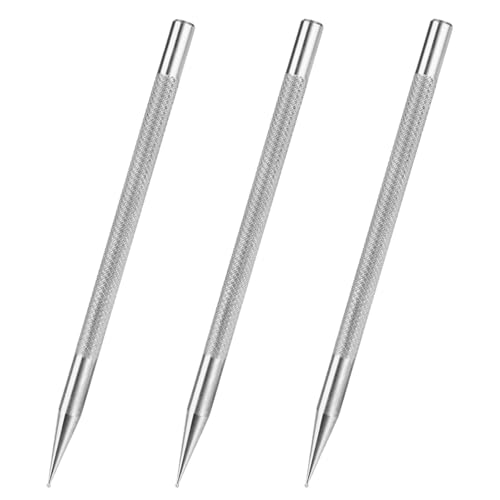 3 PCS Leather Scriber Pen Stainless Steel Marking Pen for Leathercraft Positioning Tool for Leather DIY Craft