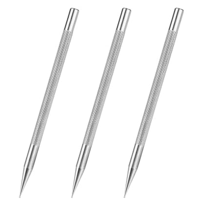3 PCS Leather Scriber Pen Stainless Steel Marking Pen for Leathercraft Positioning Tool for Leather DIY Craft