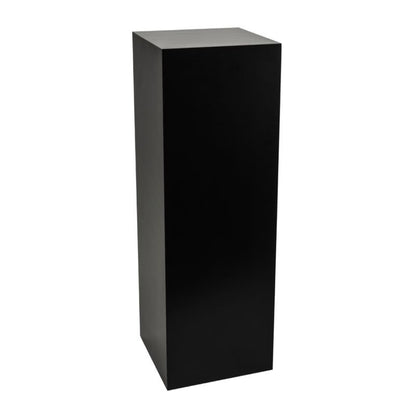 shopPOPdisplays Black Laminate Display Pedestal - Fully Assembled - Museum-Quality for Sculptures, Retail Displays, Trophies with Matte Finish - 200 lb. Capacity (12" W x 12" L x 36" H) - size: 12" W X 12" L X 36" H