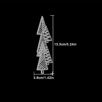 Lapoo Festivals Metal Cutting Die for Scrapbooking - Durable, Cut Stencils for DIY Scrapbook Photo Album Decorative Paper Card, Card Making Supplies, Embossing (Half Christmas Tree 5.2 x 1.4 in) - style: Half Christmas Tree 5.2 x 1.4 in