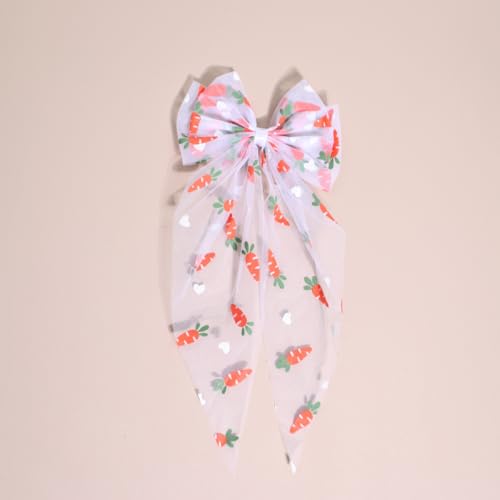 Baby Girls Carrot Hair Clips Pin Easter Bunny HairClips Carrot Hair Barrettes Pin JHE27 (E0-Bow) - color: E0-Bow