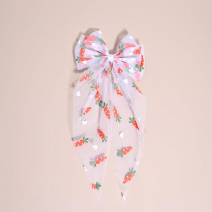Baby Girls Carrot Hair Clips Pin Easter Bunny HairClips Carrot Hair Barrettes Pin JHE27 (E0-Bow) - color: E0-Bow