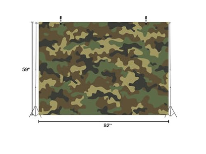 BELECO 7x5ft Fabric Abstract Camouflage Texture Backdrop Army Soldier Military Background Welcome Soldier Theme Party Decorations Kids Adults Birthday Shooting Photo Studio Props - size: 7x5FT