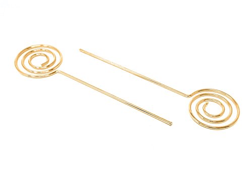Honbay 30pcs DIY Gold Round Shape Ring Loop Craft Wire Clip Table Card Note Photo Memo Holder Metal Clamp Clay Cake Decoration Accessories