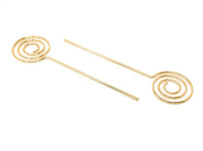 Honbay 30pcs DIY Gold Round Shape Ring Loop Craft Wire Clip Table Card Note Photo Memo Holder Metal Clamp Clay Cake Decoration Accessories