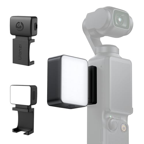 ULANZI LM001 Magnetic Fill Light for DJI Osmo Pocket 4/3/Xtra Muse, 2W 5800K LED Light with CRI ≥95, 500mAh USB C Rechargeable, IPX4 Waterproof, 3-Level Brightness, for Vlog & Outdoor