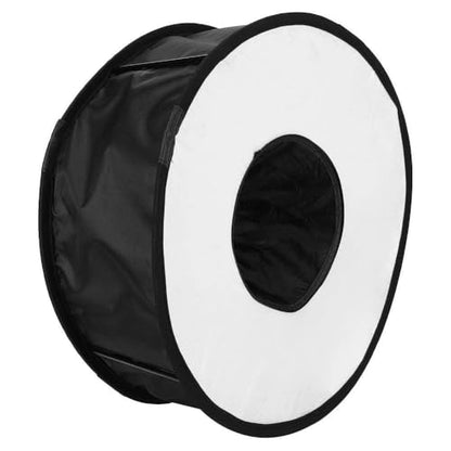 Softbox Diffuser, 42x16cm Foldable Ring Speedlite Flash Diffuser Macro Shoot Round Softbox with Storage Bag for Camera Flash Light