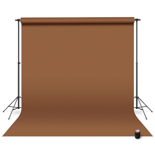 Denny Manufacturing - Seamless Paper Backdrop for Photography, Brown Seamless Paper Roll - Espresso Brown (53 in x 36 ft) Includes Free Roll Black Gaffer Tape (2 in x 13 ft) - color: Espresso Brown, size: 53 in x 36 ft
