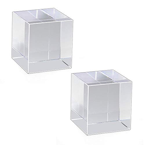 Mirart Clear Acrylic Cube (2" x 2" x 2" - 2 Pack) - size: 2" x 2" x 2" (2 Pack)